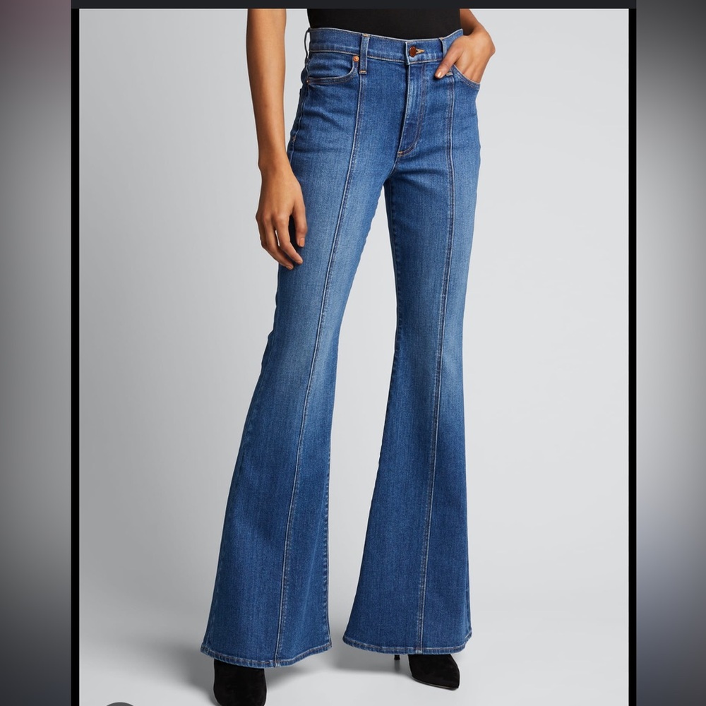 Alice + Olivia Classic Blue Wide Leg Jeans